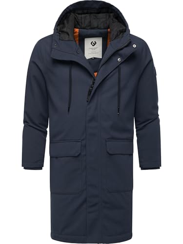 Ragwear Herren Warmer wasserdichter Wintermantel lang mit Kapuze Mr Them Long YOUMODO Navy25 Gr. M von Ragwear
