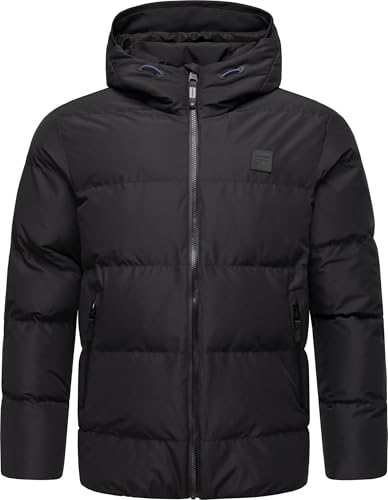 Ragwear Herren Winterjacke mit Kapuze warme Steppjacke wasserdicht und atmungsaktiv Norg YOUMODO Black Gr. XL von Ragwear