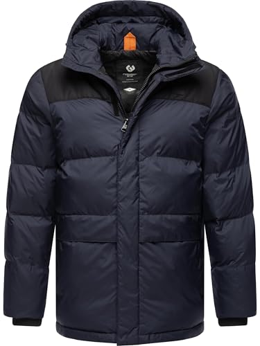 Ragwear Herren Winterjacke warme Steppjacke mit Verstellbarer Kapuze Mikkesh YOUMODO Navy Gr. XL von Ragwear