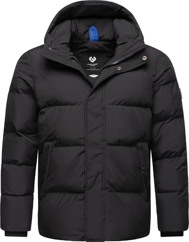 Ragwear Herren Winterjacke warme Steppjacke wasserdicht mit Verstellbarer Kapuze Walby YOUMODO Black Gr. XXL von Ragwear