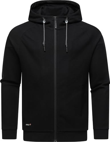 Ragwear Herren Zip-Hoodie Sweatjacke Kapuzenjacke mit verstellbarer Kapuze Dreyner YOUMODO Black Gr. M von Ragwear