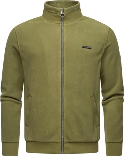 Ragwear Herren Zipper Fleecejacke Sweatjacke mit hohem Kragen Trayne Fleece Olive Gr. L von Ragwear