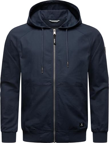 Ragwear Herren leichte Übergangsjacke kurz Outdoorjacke aus Ripstop-Material mit Kapuze Garoo YOUMODO Navy Gr. L von Ragwear