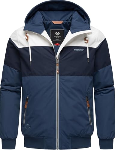 Ragwear Herren warme Kurze Winterjacke wasserdicht und atmungsaktiv mit Kapuze Jayce YOUMODO Navy Gr. L von Ragwear