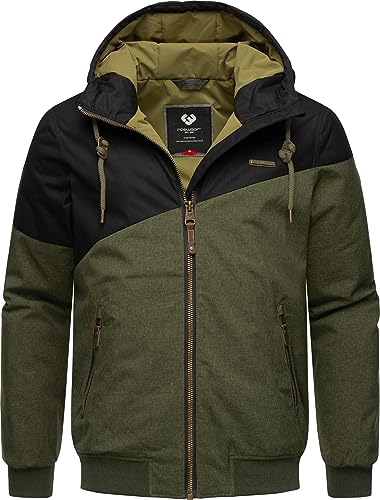 Ragwear Herren warme Winterjacke kurz mit Verstellbarer Kapuze Wings Olive23 Gr. M von Ragwear