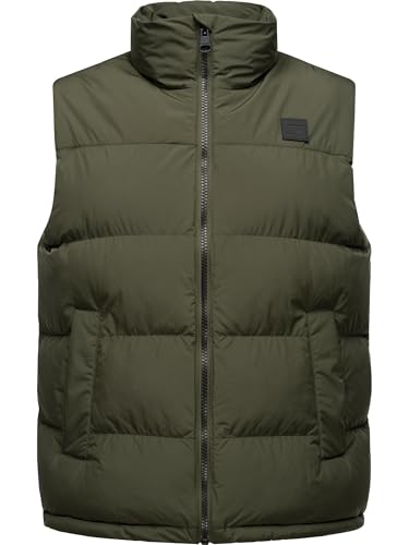 Ragwear Herren warme wasserdichte Winter Weste Steppweste Savan YOUMODO Dark Olive Gr. M von Ragwear
