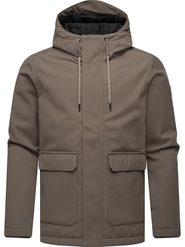 Ragwear Herren warme wasserdichte Winterjacke kurz mit Kapuze Mr Them YOUMODO Mocca Gr. M von Ragwear