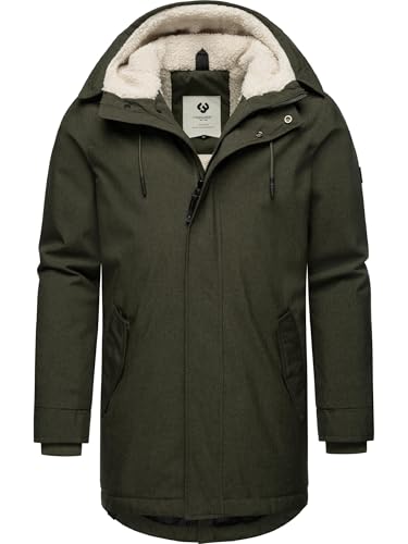 Ragwear Herren warme wasserdichte und atmungsaktive Winterjacke lang Mr Smithem YOUMODO Dark Olive Gr. M von Ragwear