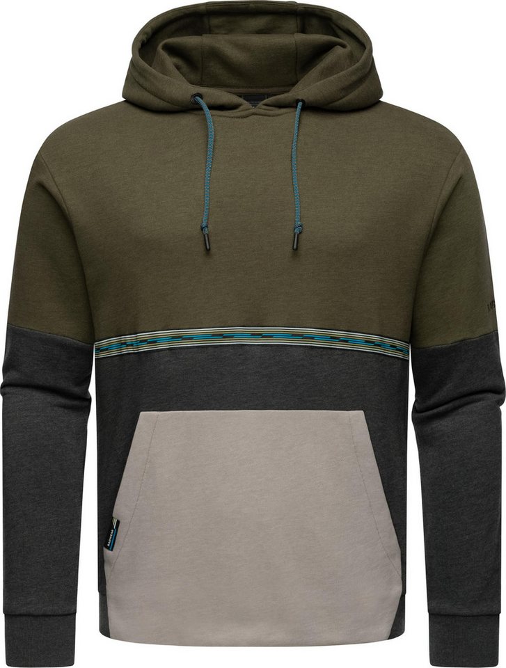 Ragwear Hoodie Blocky Hoody Sportlicher Herren Kapuzenpullover mit Blockstreifen von Ragwear