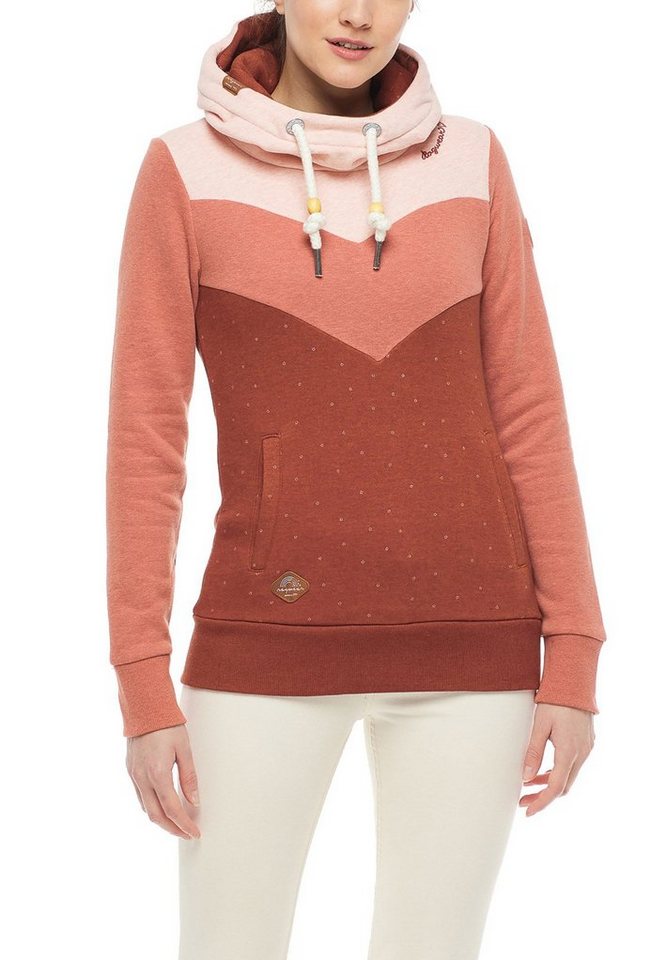 Ragwear Hoodie Ragwear Damen Sweater TREGA 2121-30029 Coral 4005 Mehrfarbig von Ragwear