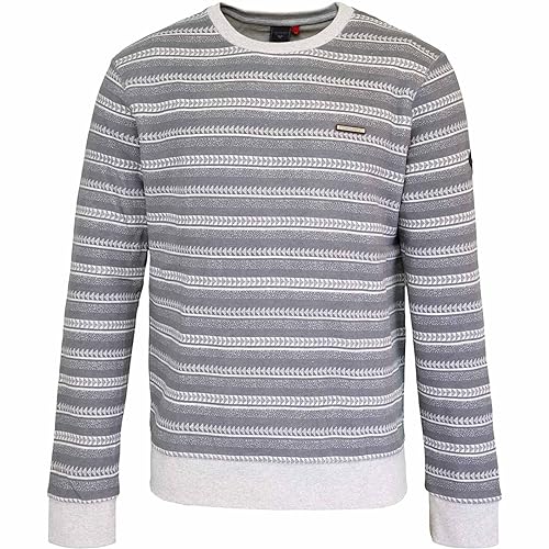 Ragwear Inddie Print Sweater Herren (DE/NL/SE/PL, Alphanumerisch, XL, Regular, Regular, Light Grey) von Ragwear