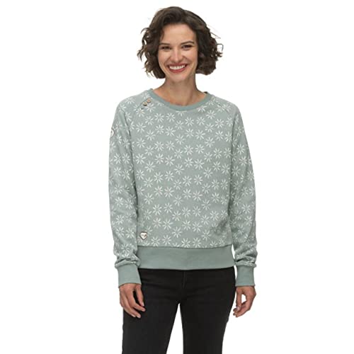 Ragwear JOHANKA Organic Damen Frauen Sweatshirt,Pullover,Pulli,sportlicher Sweater,Muster,Blau,L von Ragwear