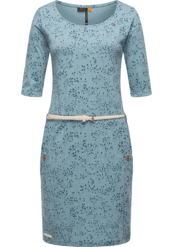 Ragwear Jerseykleid Tannya Flowery (2-tlg) stylisches Halbarm Shirtkleid mit Gürtel von Ragwear