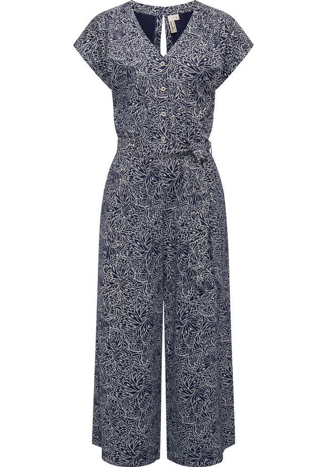 Ragwear Jumpsuit Glina Print Langer Damen Overall mit Bindegürtel an der Taille Ragwear Jumpsuit Glina Print Langer Damen Overall mit Bindegürtel an der Taille von Ragwear