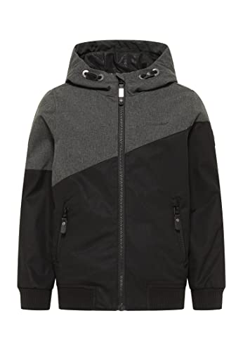 Ragwear Jungen Jacke Übergangsjacke Jowell Blouson Anorak Freizeitjacke mit Blockstreifen wasserabweisend (DE/NL/SE/PL, Numerisch, 152, Regular, Black) von Ragwear