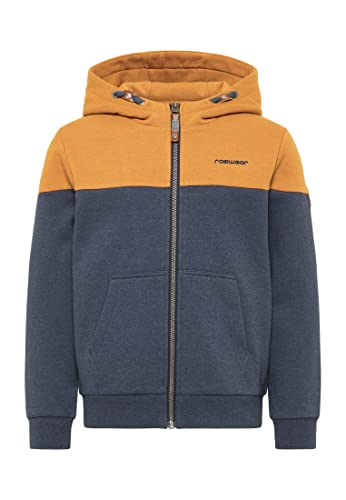 Ragwear Jungen Sweatjacke Lajda Jacke Übergangsjacke Cardigan Kinder Sweater Hoody Kapuzenpullver Baumwoll Outdoorjacke (DE/NL/SE/PL, Numerisch, 128, Regular, Cinnamon-Navy) von Ragwear