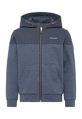 Ragwear Jungen Sweatjacke Lajda Jacke Übergangsjacke Cardigan Kinder Sweater Hoody Kapuzenpullver Baumwoll Outdoorjacke (DE/NL/SE/PL, Numerisch, 128, Regular, Navy) von Ragwear