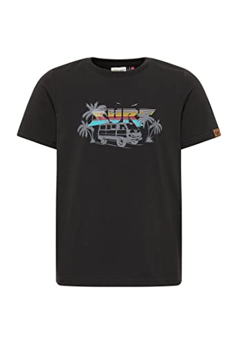 Ragwear Jungen T-Shirt ´Ferrin` Sommer Surfing Shirt mit Surf VW-Bus Motiv in sommerlichen Farben (DE/NL/SE/PL, Numerisch, 122, 128, Regular, Black) von Ragwear