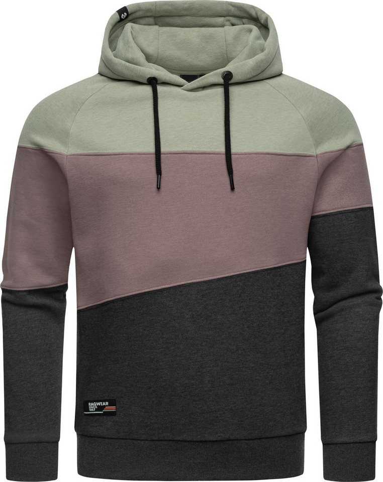 Ragwear Kapuzenpullover Thres Sportlicher Herren Pullover mit Blockstreifen von Ragwear