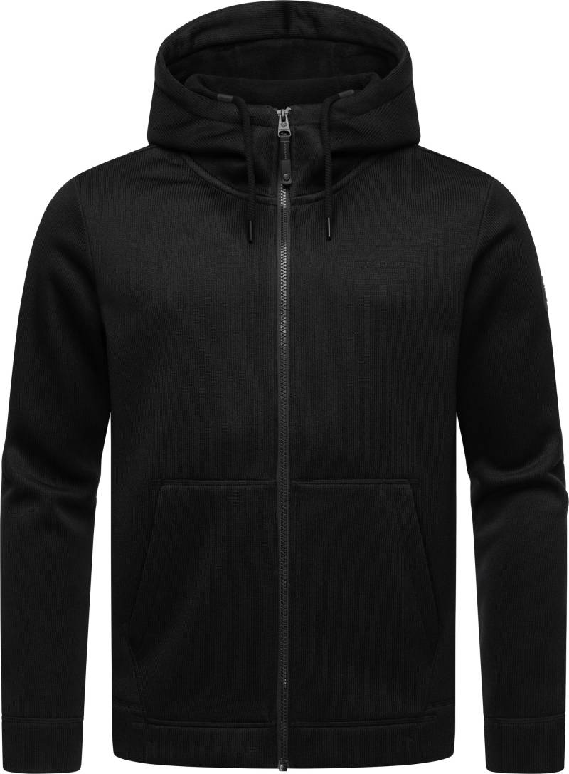Ragwear Kapuzenstrickjacke "Fabian" Herren Basic Rippstrick-Jacke mit Kapuze von Ragwear