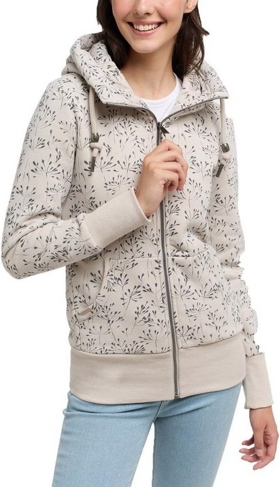 Ragwear Kapuzensweatjacke Damen Neska Flowery Zip von Ragwear