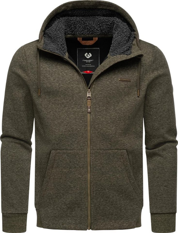 Ragwear Kapuzensweatjacke Fabbian Herren Basic Sweatjacke mit kuscheliger Kapuze von Ragwear