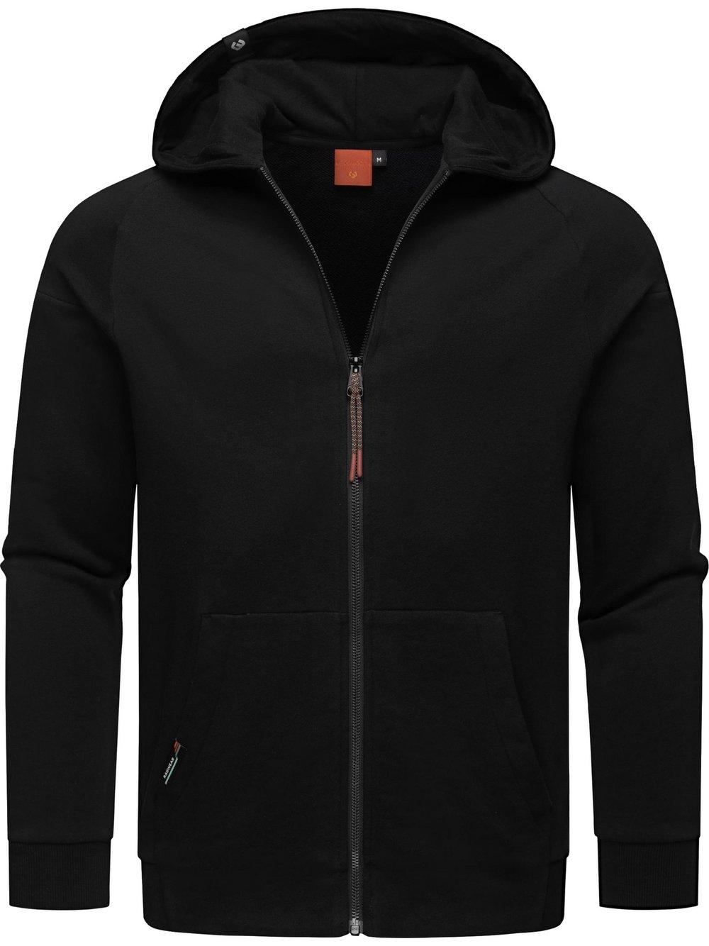 Ragwear Kapuzensweatjacke Herren Baumwolle, schwarz von Ragwear