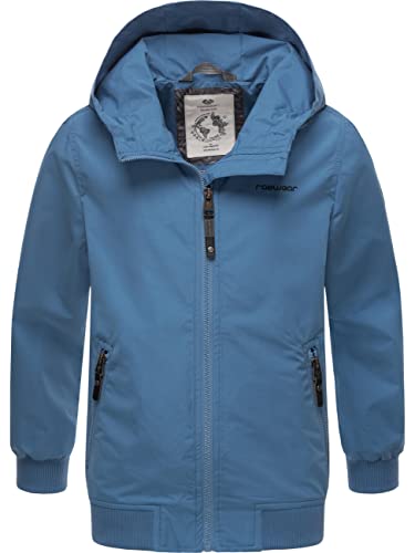 Ragwear Kinder Jungen Übergangsjacke leichte Jacke kurz mit Kapuze wasserdicht Matys Blue Gr. 152 von Ragwear