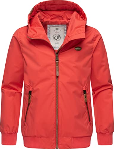 Ragwear Kinder Mädchen Übergangsjacke leichte Jacke kurz mit Kapuze Kristla II Red Gr. 152 von Ragwear
