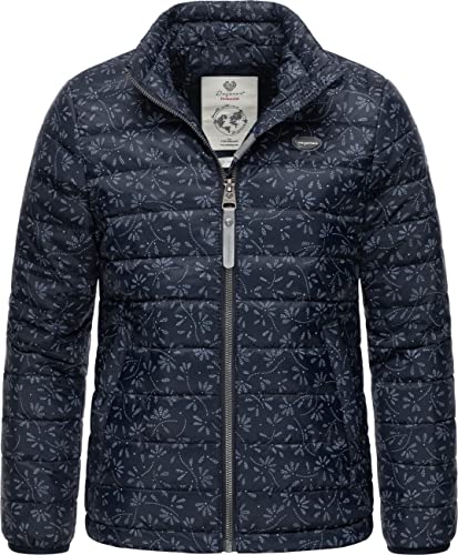 Ragwear Kinder Mädchen Übergangsjacke leichte Steppjacke kurz Yarca Bloom Navy Gr. 164 von Ragwear