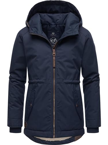 Ragwear Kinder Mädchen Winterjacke Warmer Kurzmantel mit Kapuze Layra Navy23 Gr. 134 von Ragwear