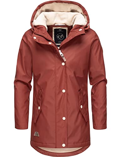 Ragwear Kinder Mädchen Wintermantel Regenjacke wasserdicht gefüttert mit Kapuze Marjanka Chili Red Gr. 140 von Ragwear