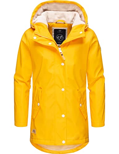 Ragwear Kinder Mädchen Wintermantel Regenjacke wasserdicht gefüttert mit Kapuze Marjanka Yellow Gr. 152 von Ragwear