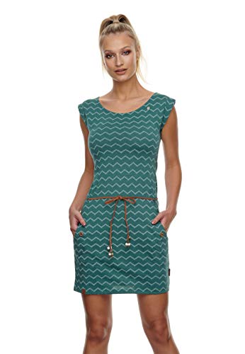 Ragwear Kleid Damen Tag Chevron 2111-20016 Grün 5021 Dark Green, Größe:M von Ragwear