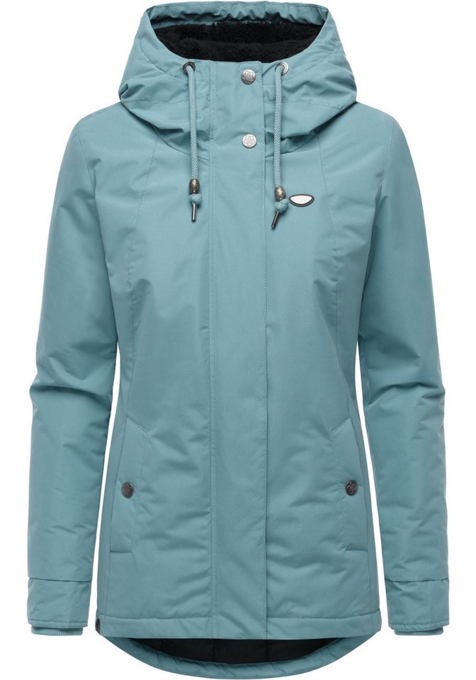 Ragwear Kurzmantel Alvena YOUMODO Wasserdichter Damen Mantel mit verstellbarer Kapuze von Ragwear
