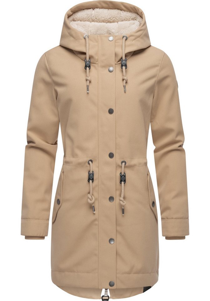 Ragwear Kurzmantel Canny Canvas Wasserdichter Damen Wintermantel mit Kapuze von Ragwear