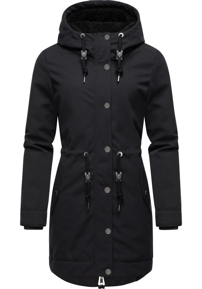 Ragwear Kurzmantel Canny Canvas Wasserdichter Damen Wintermantel mit Kapuze von Ragwear