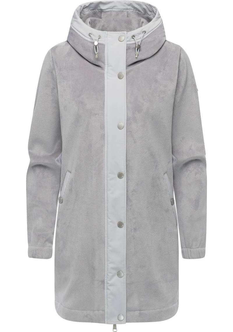 Ragwear Kurzmantel "Cousy Bonded YOUMODO" Weicher Damen Rippstrick-Mantel mit Kapuze von Ragwear