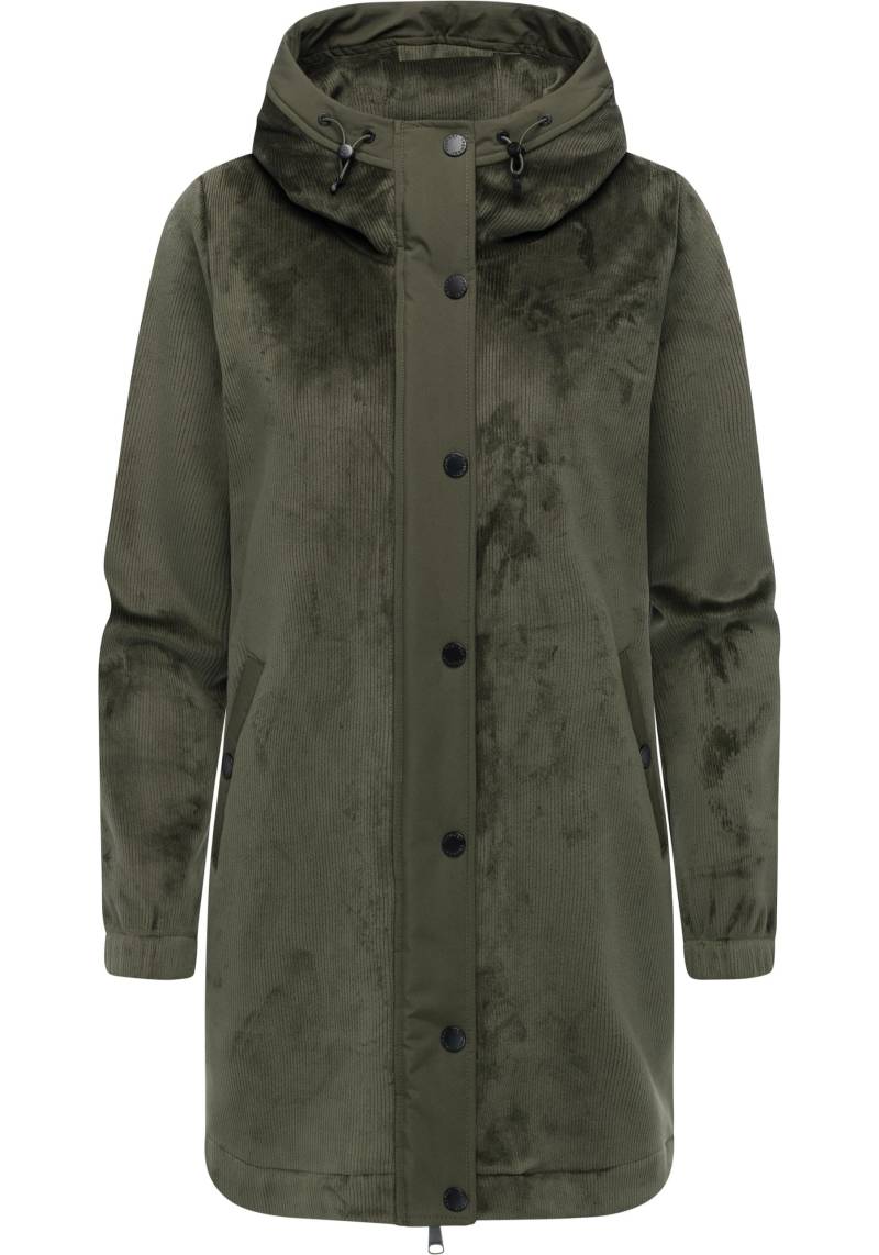 Ragwear Kurzmantel "Cousy Bonded YOUMODO" Weicher Damen Rippstrick-Mantel mit Kapuze von Ragwear