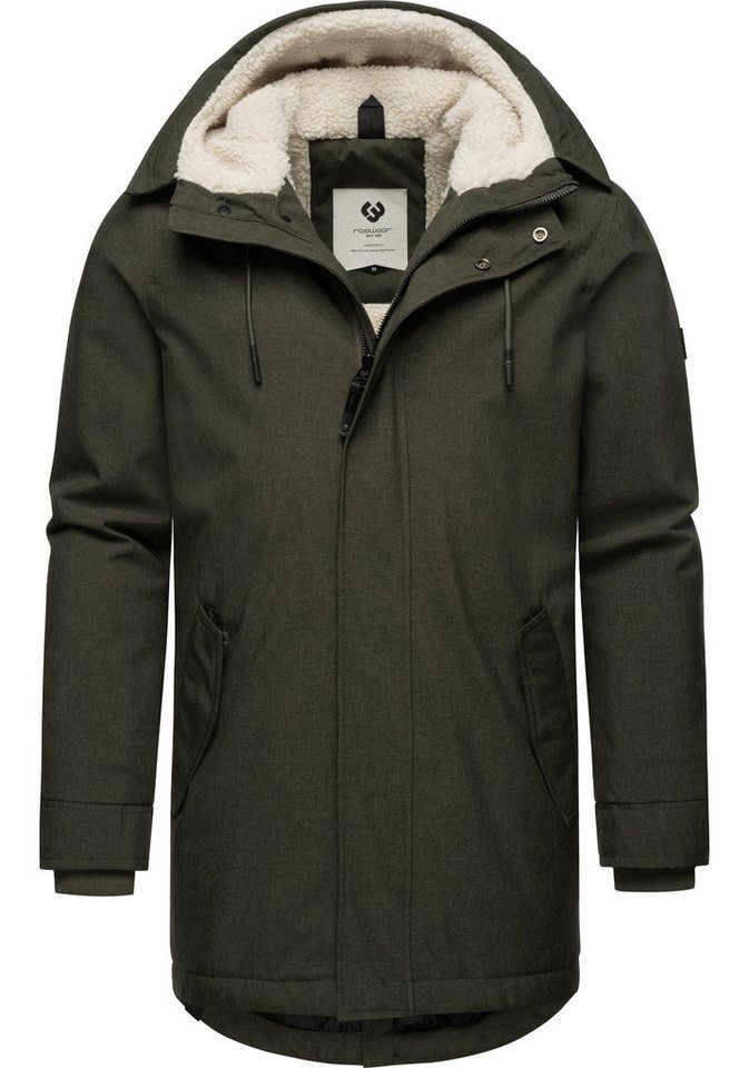 Ragwear Kurzmantel Mr Smithem YOUMODO wasserdichte lange Herren Winterjacke mit Kapuze von Ragwear