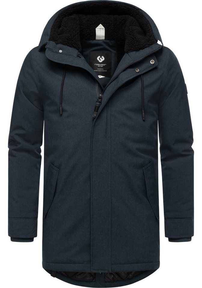 Ragwear Kurzmantel Mr Smithem YOUMODO wasserdichte lange Herren Winterjacke mit Kapuze von Ragwear