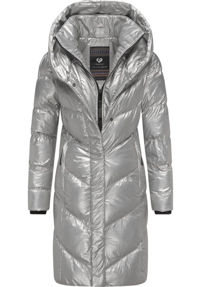 Ragwear Kurzmantel Natalka Bling Damen Wintermantel in schimmernder Optik von Ragwear