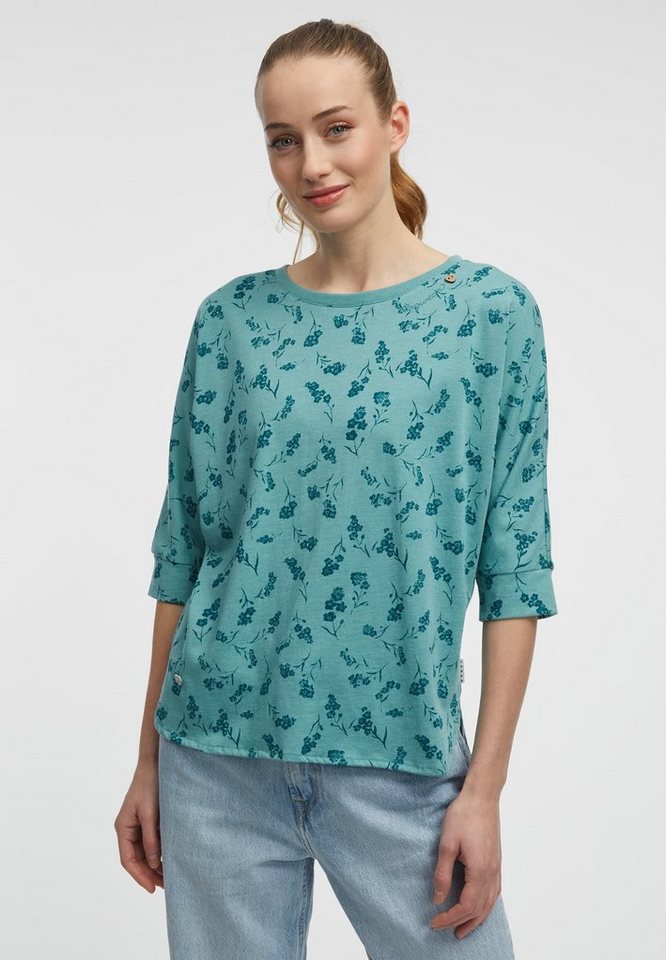 Ragwear Langarmshirt SHIMONA PRINT mit Allover Druck, hinten etwas länger als vorn von Ragwear