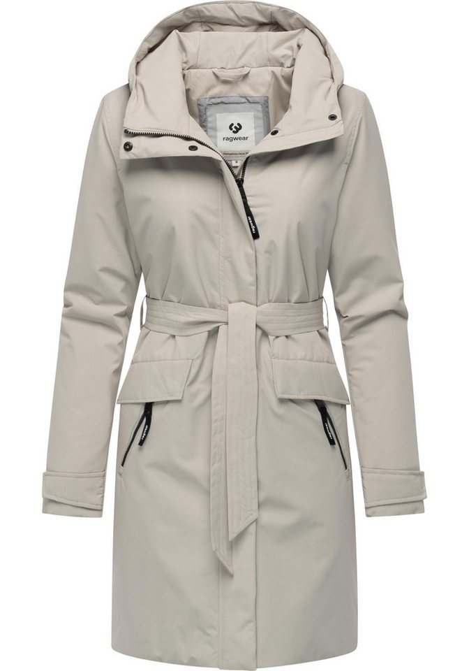 Ragwear Kurzmantel Horatia Warm YOUMODO Wasserdichter Wintermantel mit Bindegürtel von Ragwear