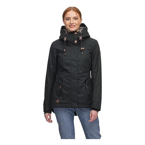 Ragwear MONADDE Damen Frauen Parka,Mantel,Übergangsmantel mit Kapuze,Herbstmantel,wasserabweisend,Grün,L von Ragwear