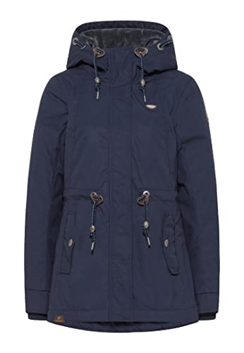 Ragwear MONADIS Damen Frauen Parka,Mantel,Übergangsmantel mit Kapuze,Herbstmantel,wasserabweisend,Blau,XL Ragwear MONADIS Damen Frauen Parka,Mantel,Übergangsmantel mit Kapuze,Herbstmantel,wasserabweisend,Blau,XL von Ragwear