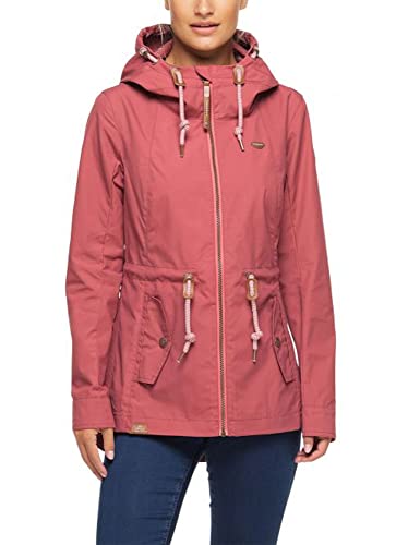 Ragwear MONADIS Damen Frauen Übergangsjacke,Jacke mit Kapuze,tailliert,wasserabweisend,Regular Fit,Rose (4041),L von Ragwear