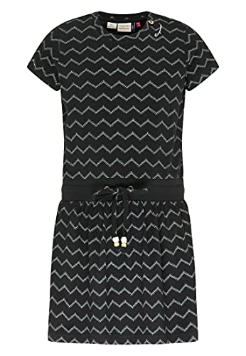 Ragwear Mädchen Kleid MAGY Zig ZAG Sommerkleid in sommerlichen Farben aus weicher Baumwolle (DE/NL/SE/PL, Numerisch, 128, Regular, Black-Chevron) von Ragwear