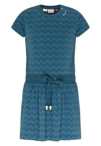 Ragwear Mädchen Sommerkleid MAGY Chevron Freizeitkleid (DE/NL/SE/PL, Numerisch, 140, Regular, Navy-Blue) von Ragwear