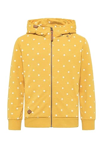 Ragwear Mädchen Sweatjacke AGNESKA DOTS mit Kapuze und Reißverschluss (DE/NL/SE/PL, Numerisch, 152, Regular, Honey) von Ragwear